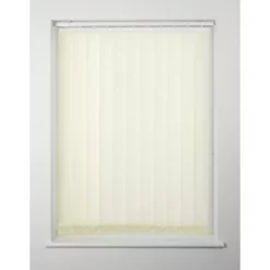 Universal Polyester Cordless Vertical Non-Blackout Blind Cream 1220 x 1370mm Drop