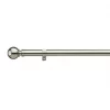 Universal Metal Eyelet Curtain Pole Satin Steel 28mm x 2.4m
