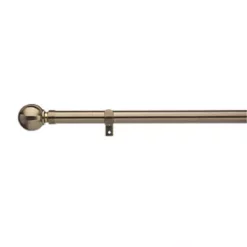 Universal Metal Eyelet Curtain Pole Antique Brass 28mm x 2.4m