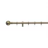 Universal Metal Extendable Curtain Pole Antique Brass 16/19mm x 1.2-2m