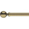 Universal Metal Bay Window Curtain Pole Antique Brass 28mm x 3m