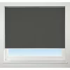 Polyester Cordless Pleated Non-Blackout Blind Dark Grey 1500 x 1600mm Drop