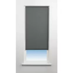 Universal Polyester Roller Blackout Blind Charcoal 900 x 1700mm Drop