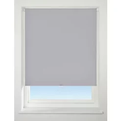 Polyester Cordless Roller Blackout Blind Light Grey 1200 x 1700mm Drop