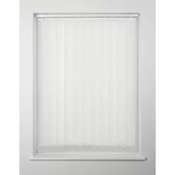 Universal Polyester Cordless Vertical Non-Blackout Blind White 2440 x 2290mm Drop