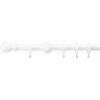 Universal Wooden Curtain Pole White 28mm x 3m