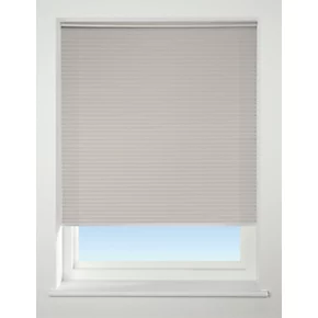 Polyester Cordless Pleated Non-Blackout Blind Light Grey 1100 x 1600mm Drop 1 Polyester Cordless Pleated Non-Blackout Blind Light Grey 1100 x 1600mm Drop