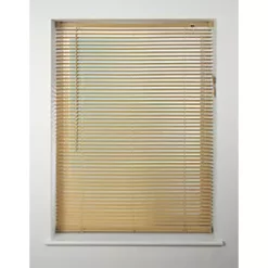 Universal PVC Venetian Non-Blackout Blind Woodgrain 1350 x 1600mm Drop