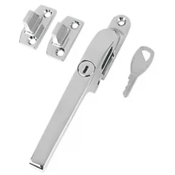 Smith & Locke LH/RH Modern Locking Casement Fastener Polished Chrome