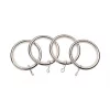 Universal Metal 28mm Curtain Rings Stainless Steel 4 Pack