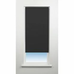 Universal Polyester Roller Blackout Blind Jet Black 600 x 1700mm Drop