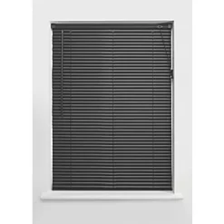 Universal PVC Venetian Non-Blackout Blind Black 1050 x 1600mm Drop