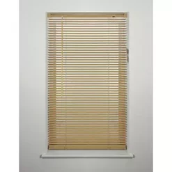 Universal PVC Venetian Non-Blackout Blind Woodgrain 600 x 1600mm Drop