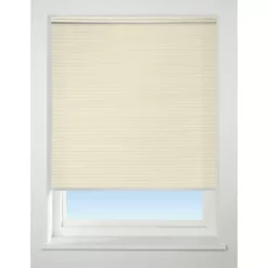 Polyester Cordless Pleated Non-Blackout Blind Ivory 1400 x 1600mm Drop