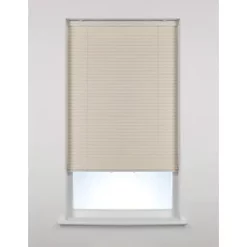 Aluminium Cordless Venetian Non-Blackout Blind Cream 750 x 1800mm Drop