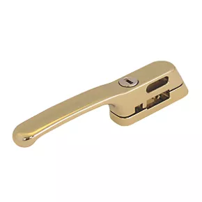 Fab & Fix Craftsman Left or Right-Handed Locking Window Handle Polished Gold 1 Fab & Fix Craftsman Left or Right-Handed Locking Window Handle Polished Gold