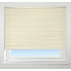 Polyester Cordless Pleated Non-Blackout Blind Ivory 1600 x 1600mm Drop