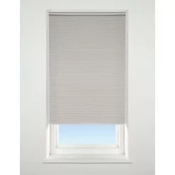 Polyester Cordless Pleated Non-Blackout Blind Light Grey 900 x 1600mm Drop