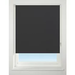 Universal Polyester Roller Non-Blackout Blind Jet Black 1500 x 1700mm Drop