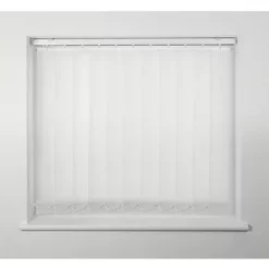Universal Polyester Cordless Vertical Non-Blackout Blind White 2440 x 1370mm Drop