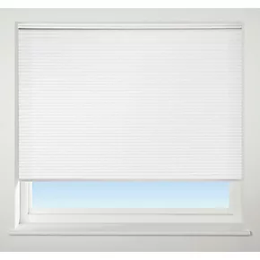 Polyester Cordless Pleated Non-Blackout Blind White 1700 x 1600mm Drop 1 Polyester Cordless Pleated Non-Blackout Blind White 1700 x 1600mm Drop
