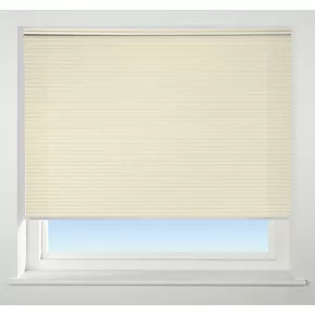 Polyester Cordless Pleated Non-Blackout Blind Ivory 1700 x 1600mm Drop 1 Polyester Cordless Pleated Non-Blackout Blind Ivory 1700 x 1600mm Drop
