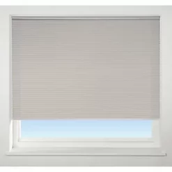 Polyester Cordless Pleated Non-Blackout Blind Light Grey 1300 x 1600mm Drop