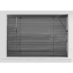 Universal Aluminium Venetian Non-Blackout Blind Black 1650 x 1600mm Drop