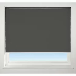 Polyester Cordless Pleated Non-Blackout Blind Dark Grey 1600 x 1600mm Drop