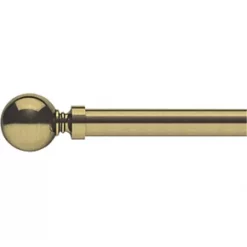 Universal Metal Bay Window Curtain Pole Antique Brass 28mm x 5m