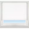 Aluminium Cordless Venetian Non-Blackout Blind White 1050 x 1200mm Drop