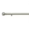 Universal Metal Eyelet Curtain Pole Satin Steel 28mm x 3m