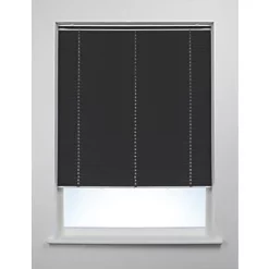 Aluminium Cordless Venetian Non-Blackout Blind Black 1200 x 1800mm Drop