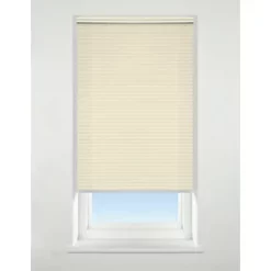 Polyester Cordless Pleated Non-Blackout Blind Ivory 600 x 1600mm Drop