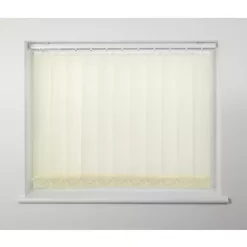Universal Polyester Cordless Vertical Non-Blackout Blind Cream 2440 x 2290mm Drop