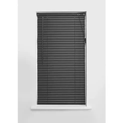 Universal PVC Venetian Non-Blackout Blind Black 750 x 1600mm Drop