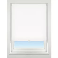 Aluminium Cordless Venetian Non-Blackout Blind White 1350 x 1800mm Drop