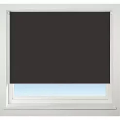 Polyester Cordless Roller Blackout Blind Black 1800 x 1700mm Drop