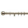 Universal Metal Extendable Curtain Pole Antique Brass 25/28mm x 1.2-2m