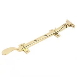 Smith & Locke Victorian Casement Stay Polished Brass 250mm