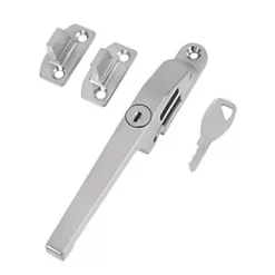 Smith & Locke LH/RH Modern Locking Casement Fastener Satin Chrome