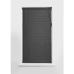 Universal PVC Venetian Non-Blackout Blind Black 1650 x 1600mm Drop