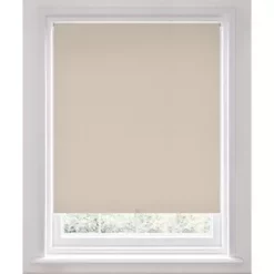 Polyester Cordless Roller Blackout Blind Almond 1200 x 1700mm Drop