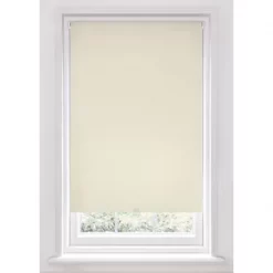 Polyester Cordless Roller Blackout Blind Cream 600 x 1700mm Drop