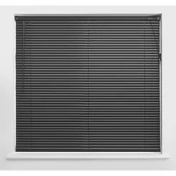 Universal PVC Venetian Non-Blackout Blind Black 1800 x 1600mm Drop