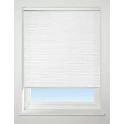 Polyester Cordless Pleated Non-Blackout Blind White 1000 x 1600mm Drop