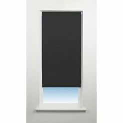 Universal Polyester Roller Blackout Blind Jet Black 1500 x 1700mm Drop