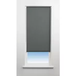 Universal Polyester Roller Blackout Blind Charcoal 600 x 1700mm Drop