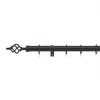 Universal Metal Extendable Curtain Pole Black 25 / 28mm x 1.2-2m
