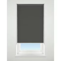 Polyester Cordless Pleated Non-Blackout Blind Dark Grey 800 x 1600mm Drop